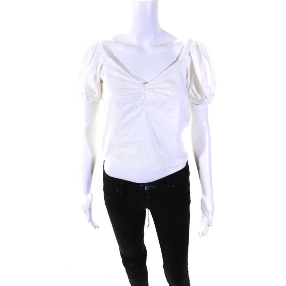 Marissa Webb Collective Womens White Wrap Crop Top White Size 6 14112234